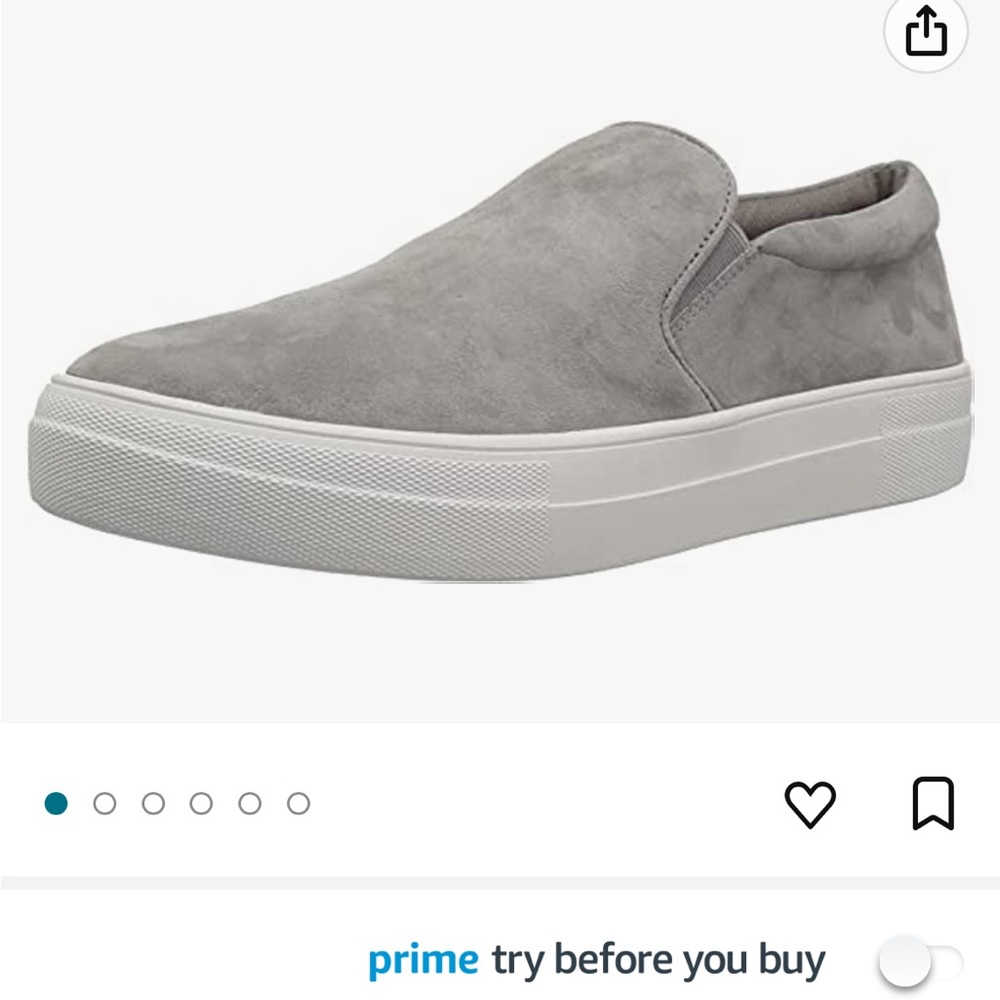 Steven Madden Womens Grey Suede Gills Sneaker Size 9.5